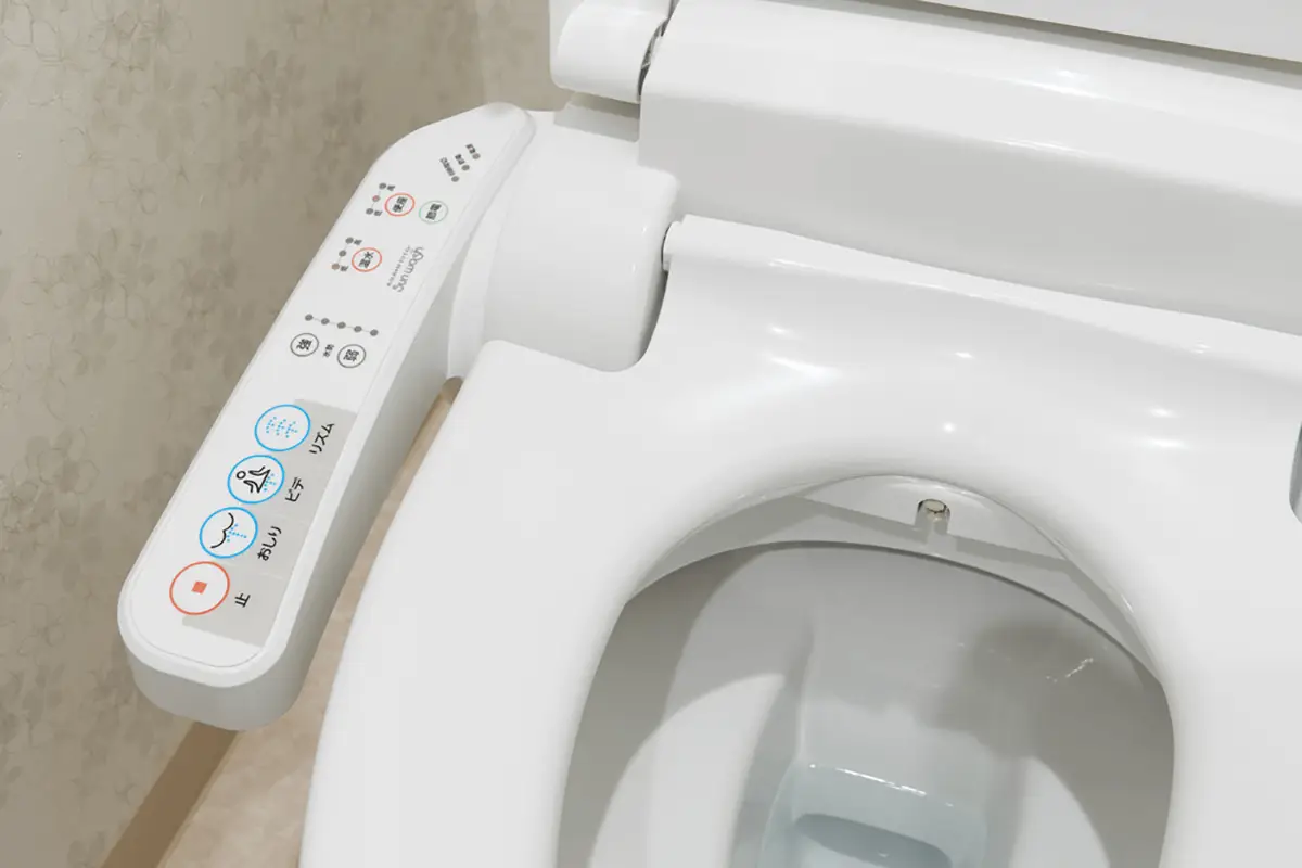 installed toilet seat bidet