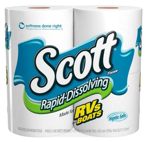 Scott rapid dissolve RV toilet paper