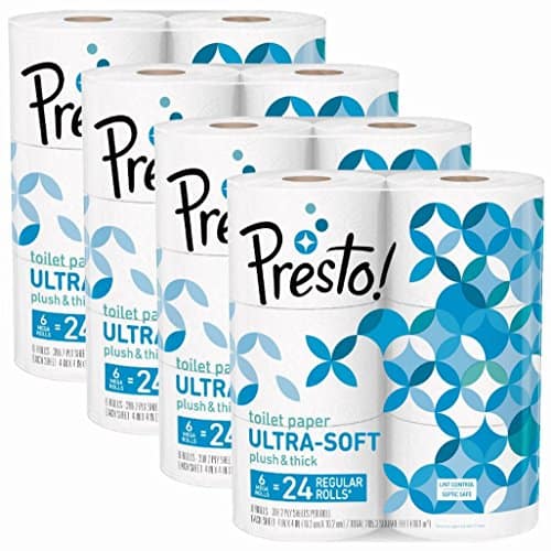 Amazon Brand - Presto! 308-Sheet Mega Roll toilet paper