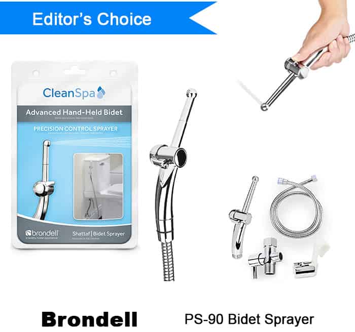 Brondell PS-90 hand held bidet silver color